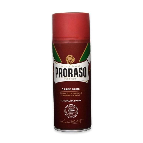 Proraso barba dura espuma de afeitar sandalo y karite 400ml